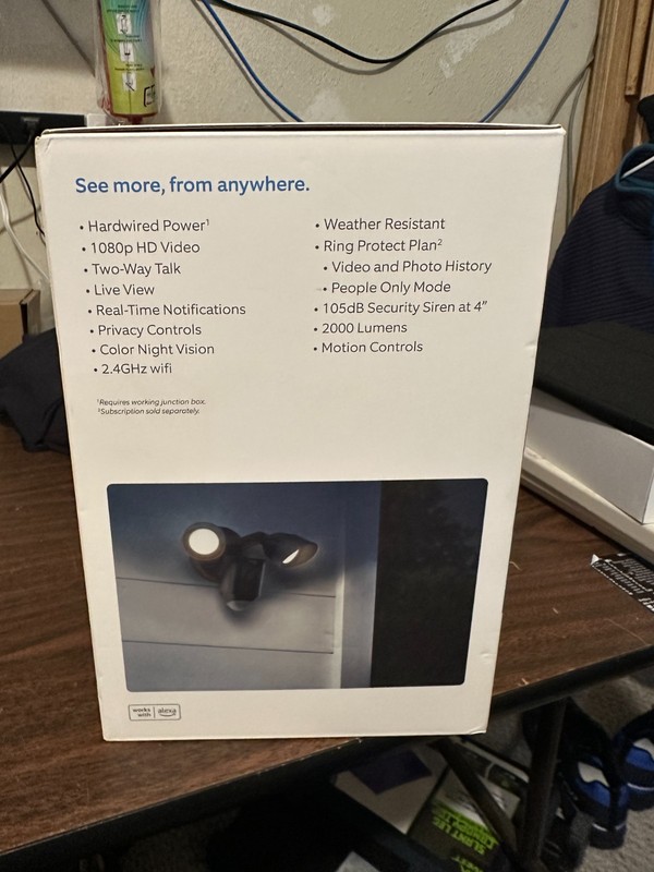 Ring Floodlight Cam Plus Wired NEW gallery
