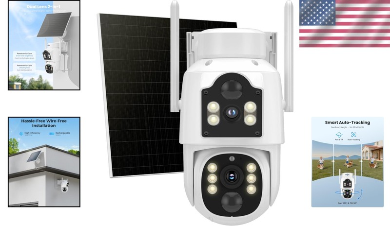 Dual Lens Solar Security Camera with Night Vision and Hassle Free Installation gallery