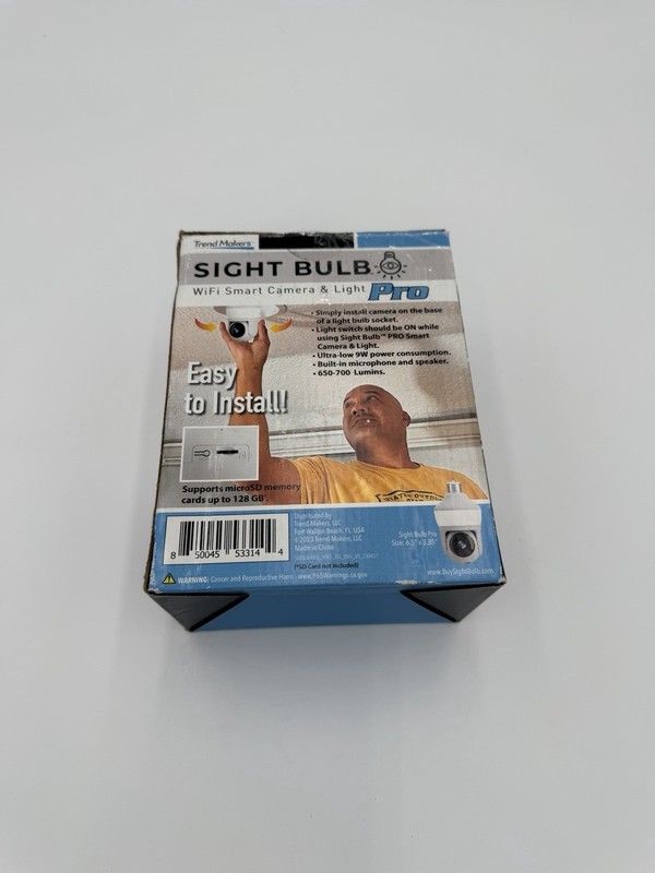 Sight Bulb WiFi Smart Camera & Light Pro, 75W Equivalent LED Light Trend Makers gallery