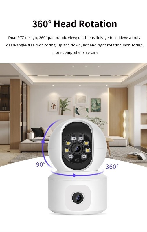 1080P 4MP Dual Lens PTZ IP Camera WiFi Human Detection Security Cam 2 Way Audio gallery
