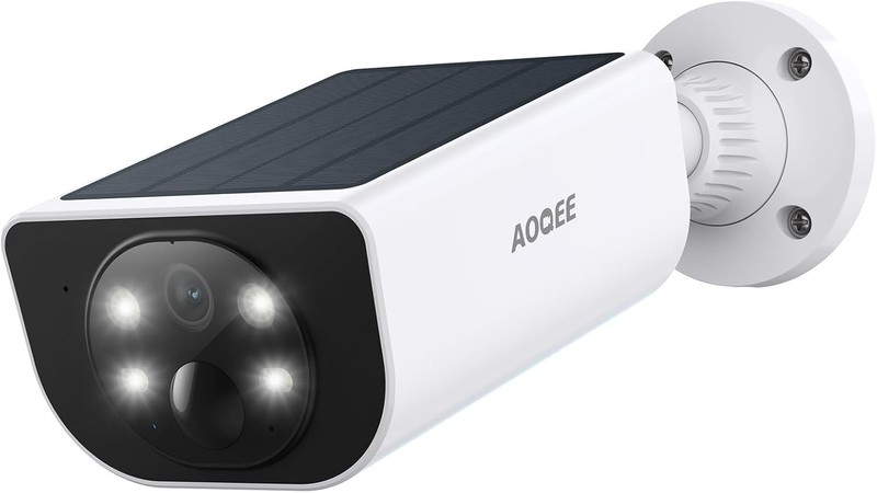 2K Solar Camera Outdoor Wireless-2.4Ghz WiFi Smart, Storage, Waterproof.