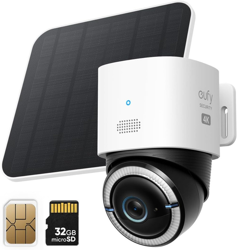 Eufy Security 4G LTE Cam S330, 4K Cellular Solar Security Cameras Wireless Outdo gallery