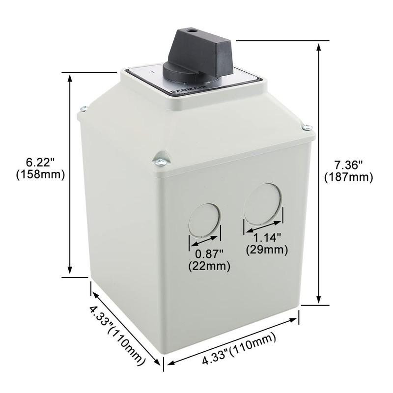Rotary Changeover Switch 660V 63A 3 Position 3 Phase gallery