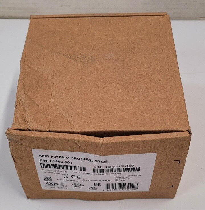 AXIS P9106-V Network Camera Brushed Steel P/N: 01553-001
