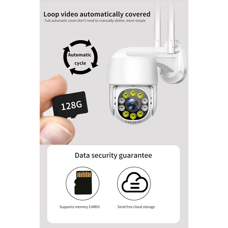 5MP PTZ Camera Waterproof Security Cam Wifi w/ Hotspot Two-Way Voice Intercom gallery