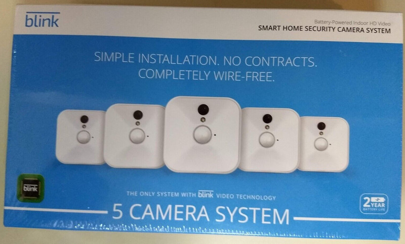 Blink Indoor Home Security 5 Camera System HD Video Motion Detection FREE CLOUD