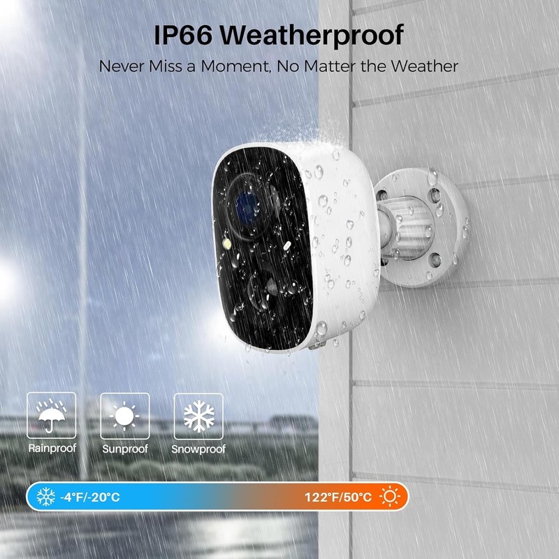 Wireless Indoor/Outdoor Security Camera - Enhanced AI Detection with Siren Alarm gallery