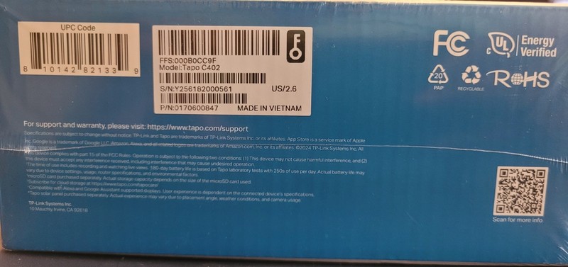 Tp-link Tapo Wireless Indoor/Outdoor Security Camera 1080p Up To 180-Day Battery gallery