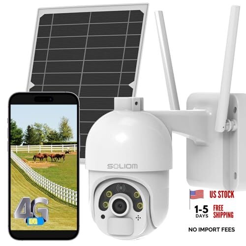S800 4G LTE Cellular Security Camera Outdoor, No WiFi Solar Powered small