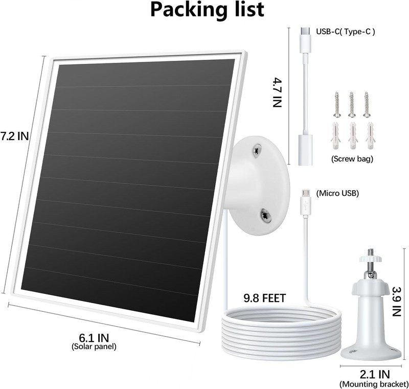 Versatile Solar Panel with 9.8ft Cable for Effortless Outdoor Installation gallery