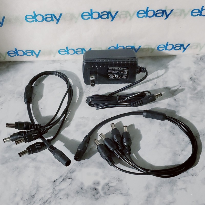 Authentic Power Adapter & Splitter For Swann PRO-5MPMSB-P 5MP Security Cameras