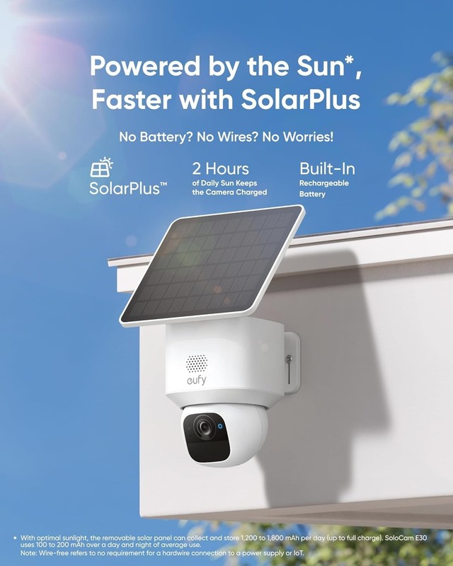 eufy Security SoloCam E30, Security Cameras Wireless Outdoor, Solar Camera gallery