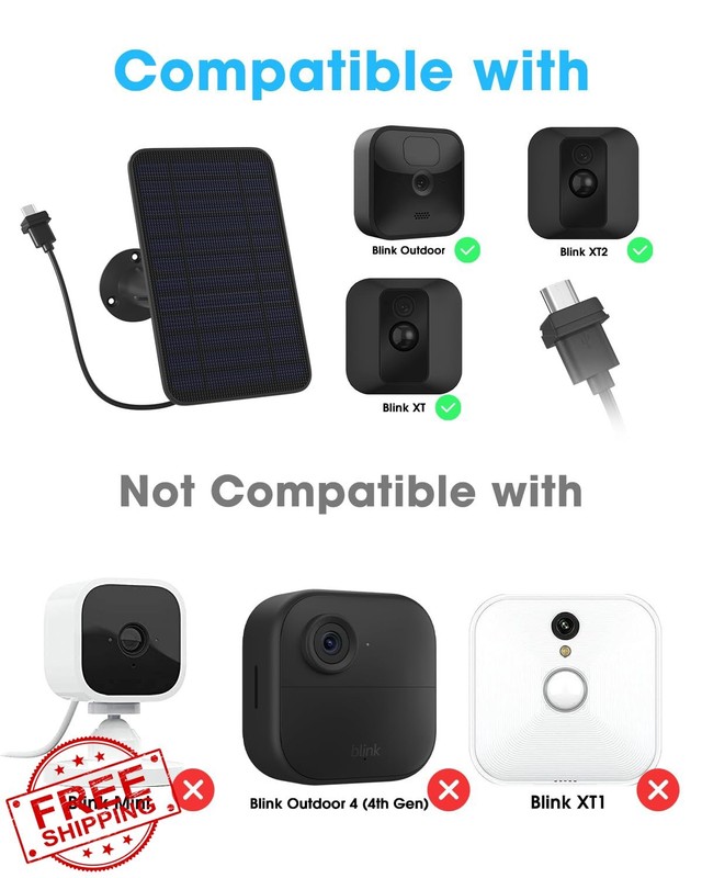 fohoa Solar Panel 3pk for Blink Cameras gallery