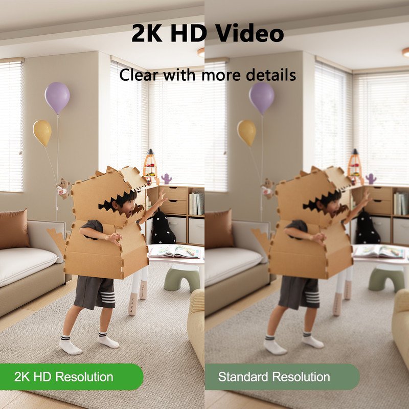 INFIYA 2K Indoor Camera House Security Camera WiFi 360°Pan/Tilt 24/7 Recording gallery