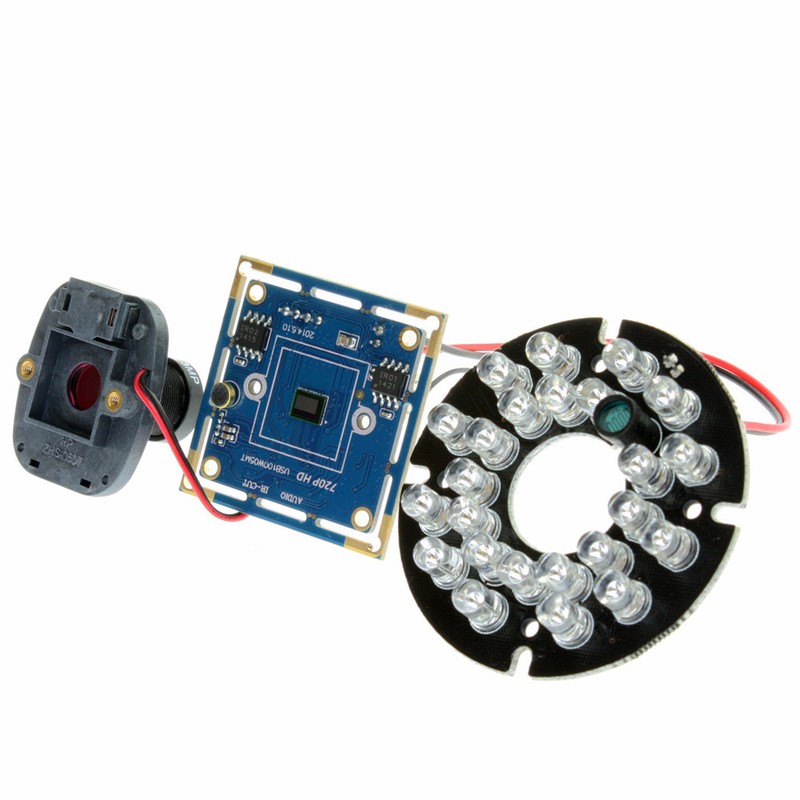 1MP OV9712 Board HD USB Camera Module 720P Audio IR LED Night Vision 2.1mm Lens gallery