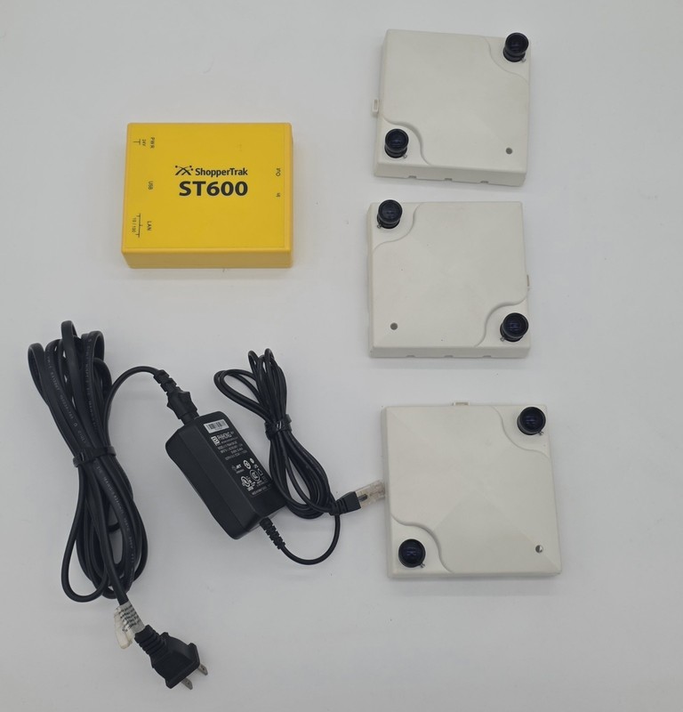 ShopperTrak ST600 People Counter w/ Power Supply & 3 H1001-5 Sensors