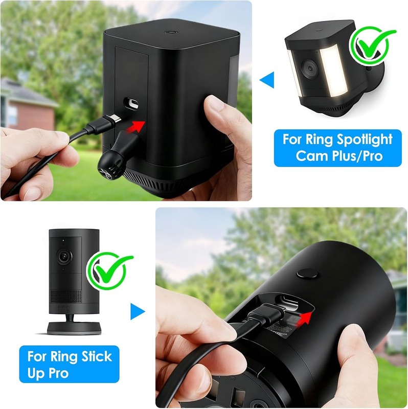 Weatherproof Power Cord for Ring Outdoor Cam Plus/Ring Spotlight Cam Plus/Pro (B gallery