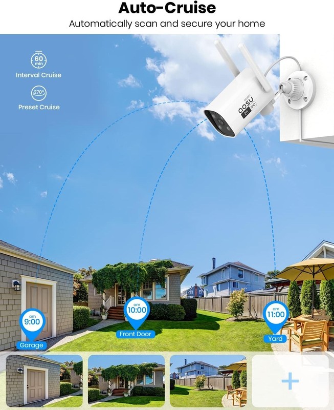 AOSU 2K QHD Security Cam P1 LITE 2K Wi-Fi Color Night Vision Outdoor Brand New gallery