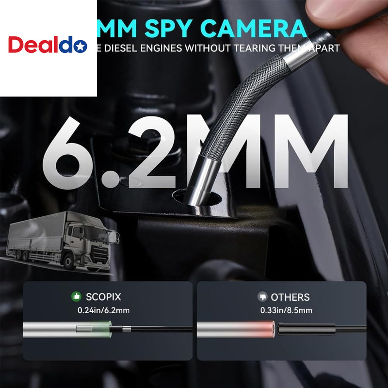 360° Rotatable Flexible Eorescopes Camera with Light 0.24-Inch Ultra-Thin Snake gallery