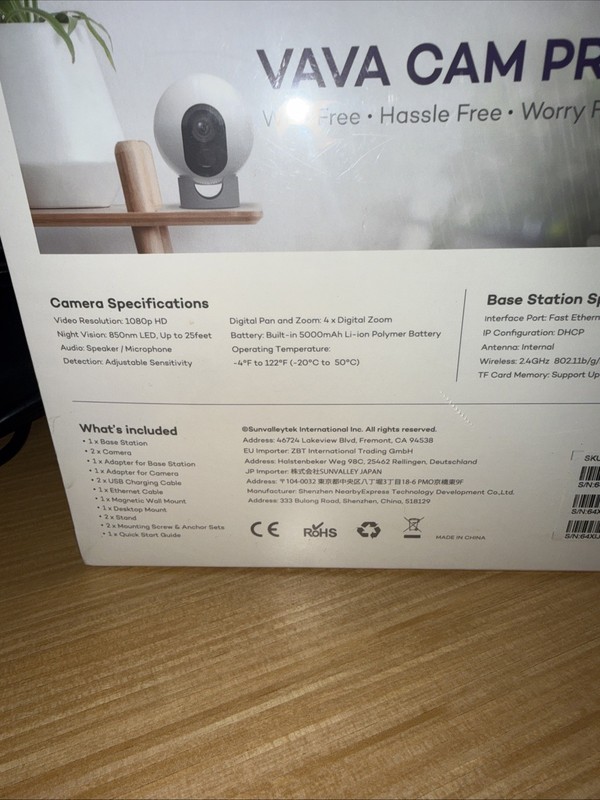 VAVA Cam Pro Wireless Security System + Extra Camera HD1080p Full HD Sealed NEW gallery
