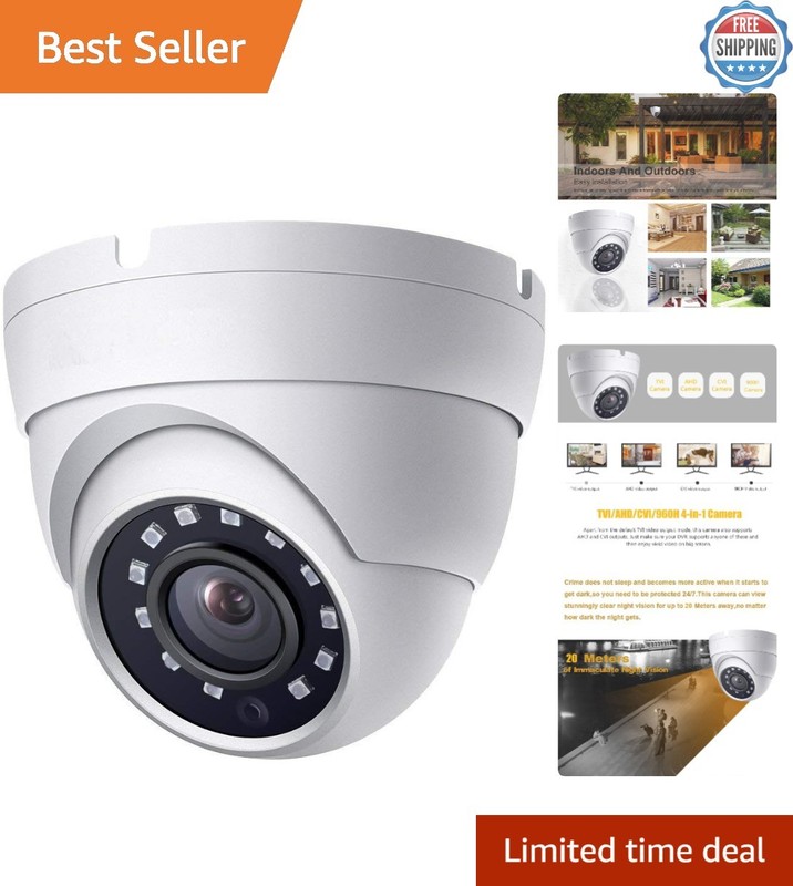 High Definition 1080P CCTV Dome Camera – 100° Wide Angle & Infrared Night Vision