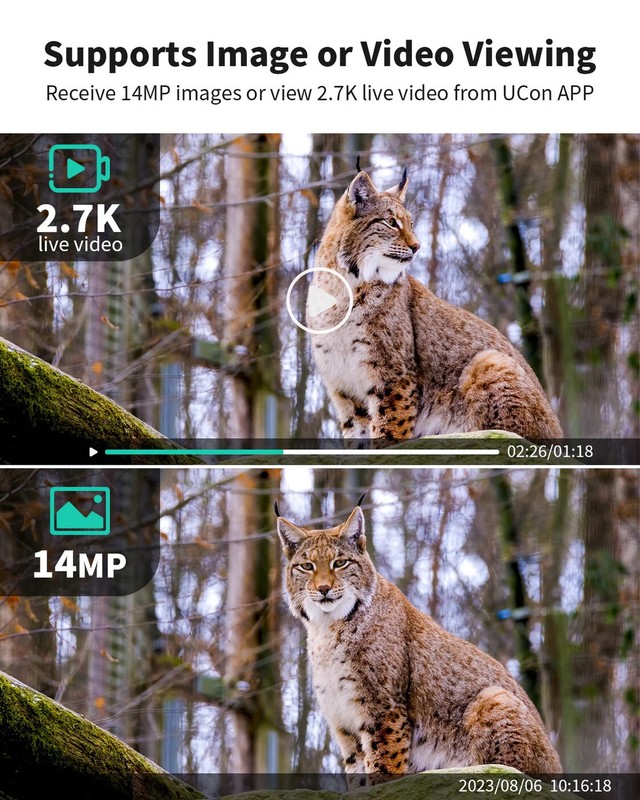 Solar Cellular Trail Camera 1440P 4G LTE Game Camera Hunting Camera 128G TF Card gallery