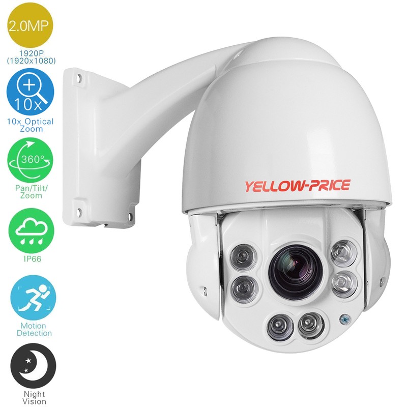 Dome Camera Pan / Tilt / Zoom IP In/Outdoor Security Surveillance System 1080P
