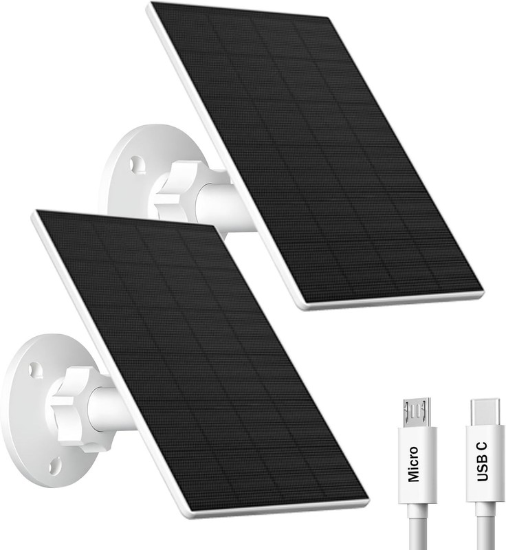 Weatherproof 2W Solar Charger for Outdoor Security Cameras - 360° Mount Included gallery