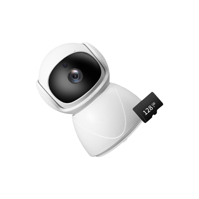 Wireless Indoor Camera Panoramic Viewing Night Sight Feature Remote Control Via
