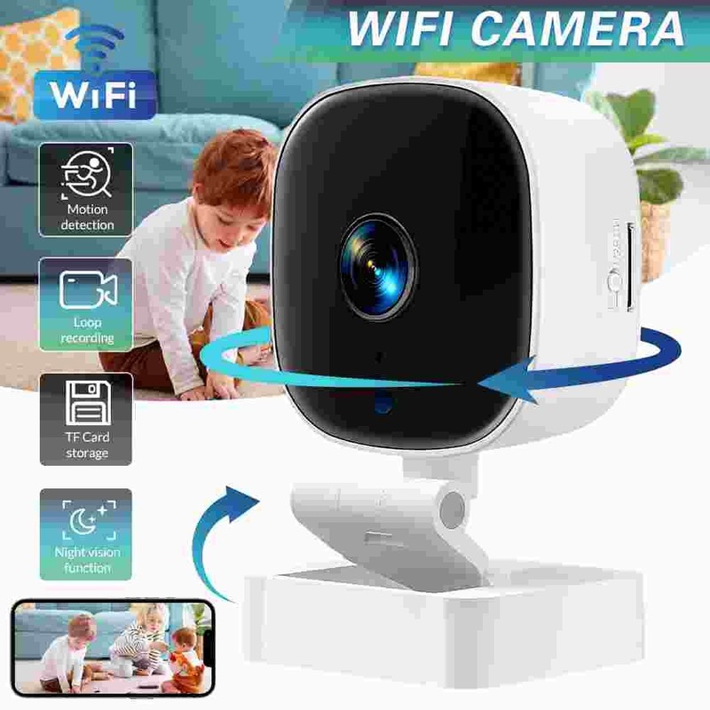 Camara De Seguridad HD IP 360 Wifi Inalambrica Para Casa Con Microfono y Audio