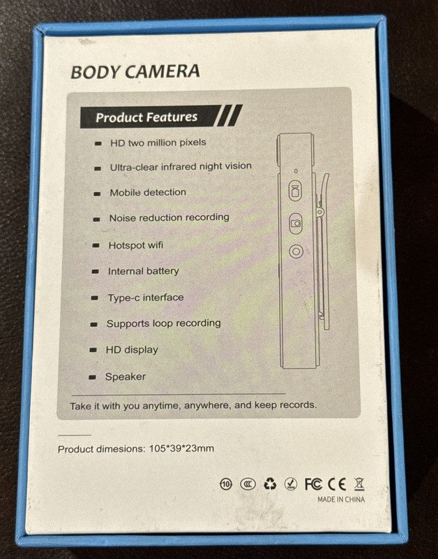 CS06 HD 1080P Mini Body Action Camera Wifi Night Vision Home Security Cam, gallery