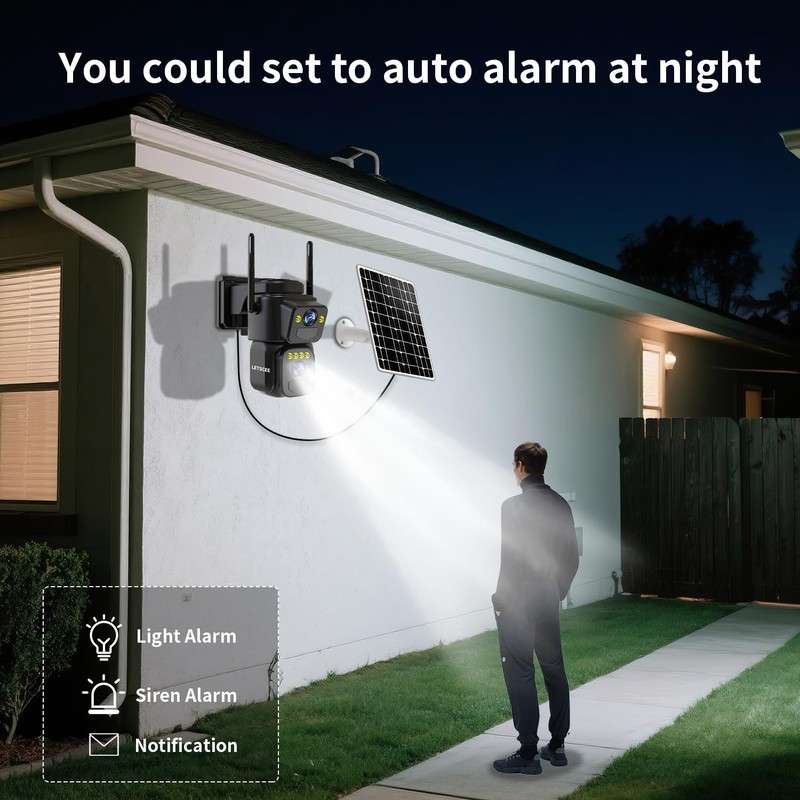Cameras Outdoor WiFi,5G/2.4G Cameras for Home Solar Power with Dual Lens,Moti... gallery