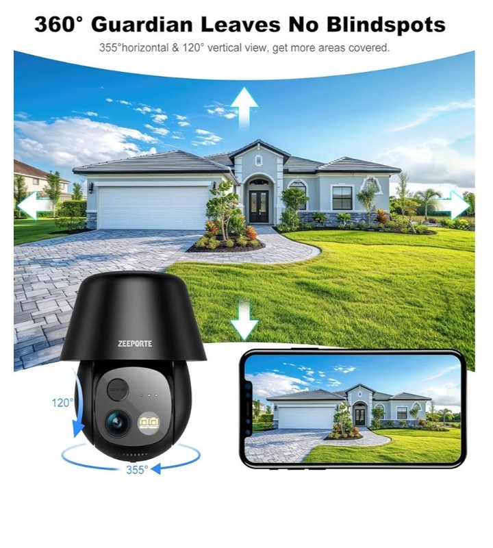 Wifi Solar Security Camera Outdoor Wireless |2K Color Night Vision|Motion detec gallery