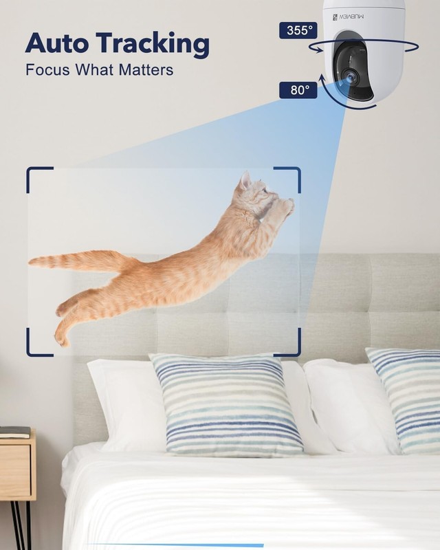 4 Pack 2K Night Vision Pet Camera - Motion Tracking - WiFi - Two-Way Audio gallery