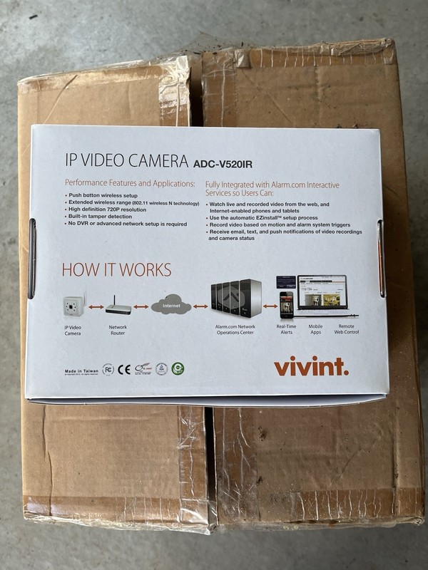 10 Vivint ADC-V520IR Wireless IP Video Security Cameras with Night Vision- New gallery