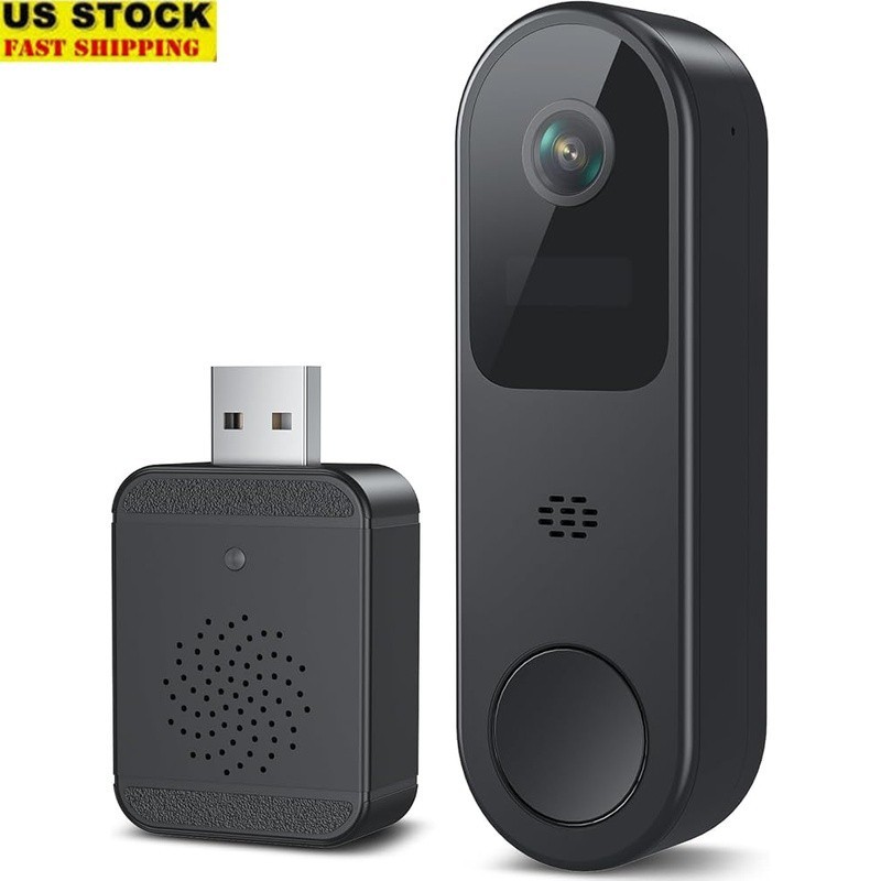2K HD Wireless Video Doorbell W/ Two-Way Audio Night Vision Motion Alerts New