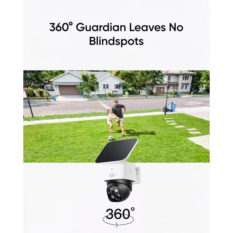 eufy SoloCam S3 Outdoor Solar Security Camera 3K Dual-Cam 360° PTZ Pan Tilt 8X Z gallery