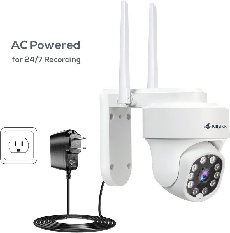 Kittyhok PTZ Security Camera Wireless Outdoor | 2K FHD Cameras White gallery
