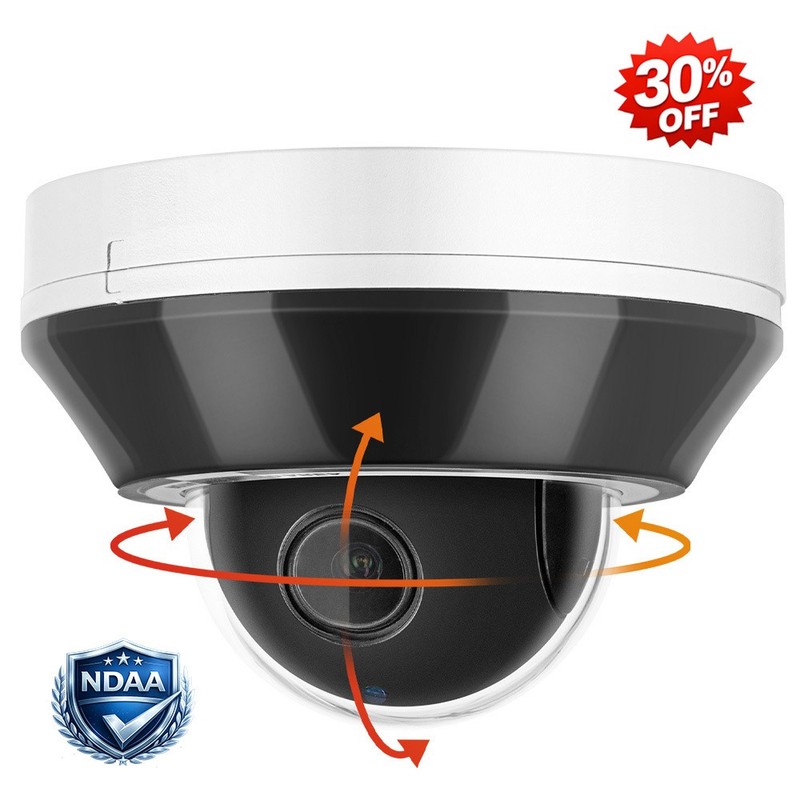 Vikylin 6MP 3X Zoom PTZ Dome Security IP Camera IR POE Mic Outdoor Indoor NDAA