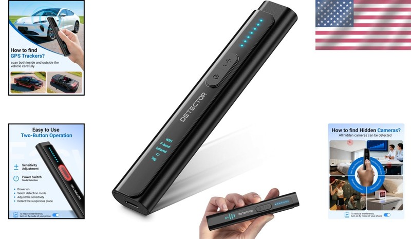 Hidden Camera Detector 6 in 1 Portable Bug and GPS Tracker for Travel and Hotels gallery