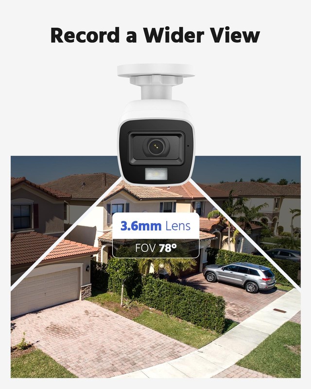 4 Packed 2.0MP 1080P 1920TVL Wired Security Camera Kits, HD TVI Add-on Outdoo... gallery