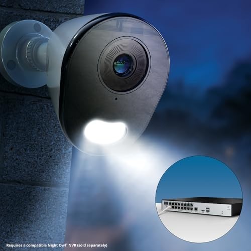Wired IP 4MP Deterrence Camera with 2-Way Audio - 2 Pack - White gallery