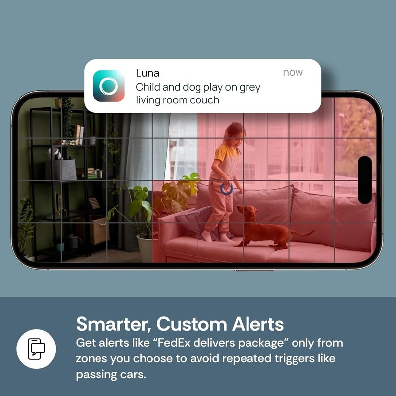 Luna 2K Indoor Security Camera, 360° Pan-Tilt, Night Vision, WiFi, App gallery