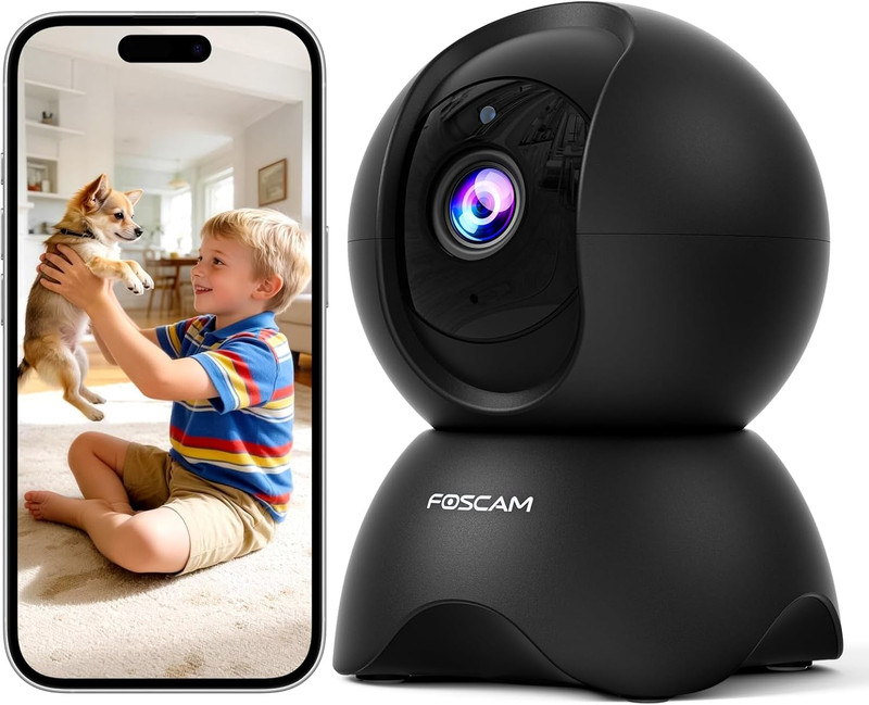 3K Security Camera Indoor, 360° PTZ Baby & Pet Monitoring for Home Security, 5MP gallery