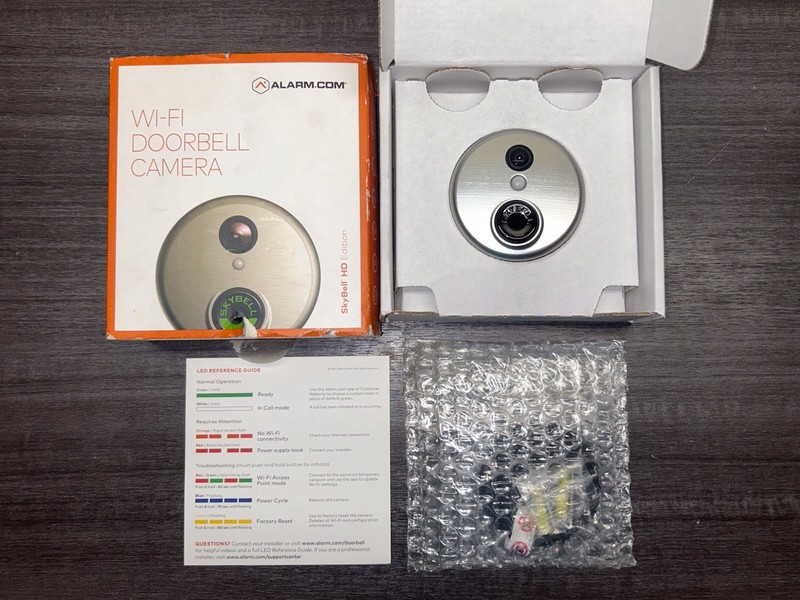 Alarm.com ADC-VDB101 WiFi Doorbell Camera Silver *NEW* #D647