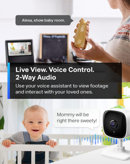 Tp-Link Tapo 1080P Indoor Security Camera For Baby Monitor, Dog Camera W/Motion gallery