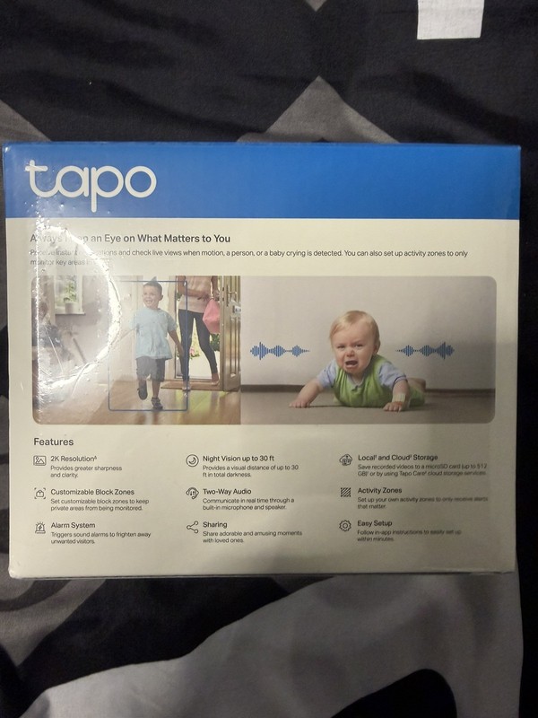 SEALED TP-Link Tapo C110 2K Wi-Fi Camera, Person Detection, Night Vision, Alexa gallery