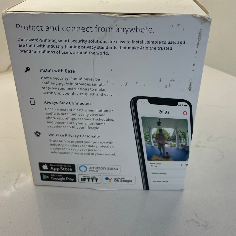 Arlo Essential Wired Video Doorbell + Base Station AVD1001 HD Night Vision NIB gallery