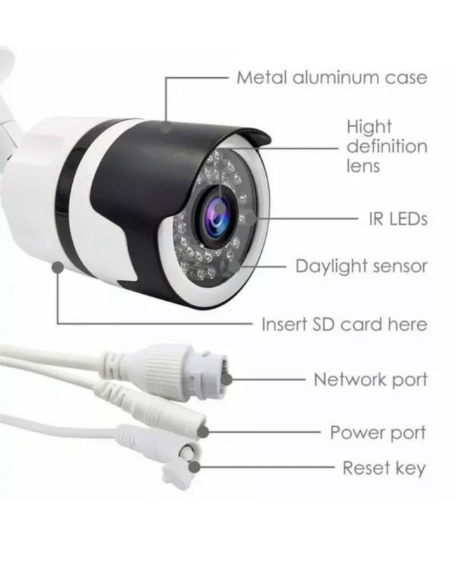 Telecamera IP Camera Wireless LED IR Infrarossi IP Cam TF 36 LED Yoosee Bullet gallery