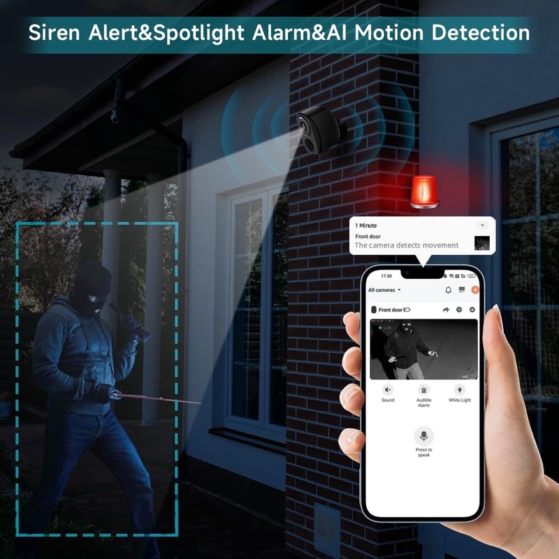 Security Camera 2K Wireless Outdoor Battery 2.4G 5G WiFi gallery